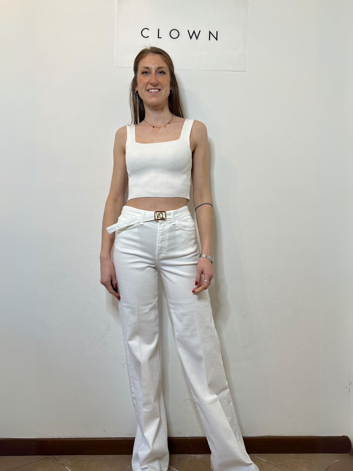 Jeans bianco Clea Vicolo